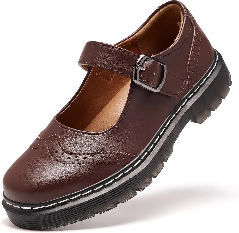 Womens Mary Jane Shoes Dress Flats Work Office School Cosplay Teacher