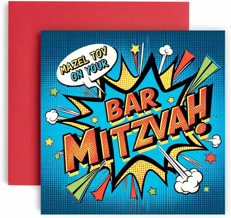 Huxters Special Bar Mitzvah Karte für Jungen – Modernes und lustiges Design Grußkarte – Mazel Tov – Glückwunschkarte