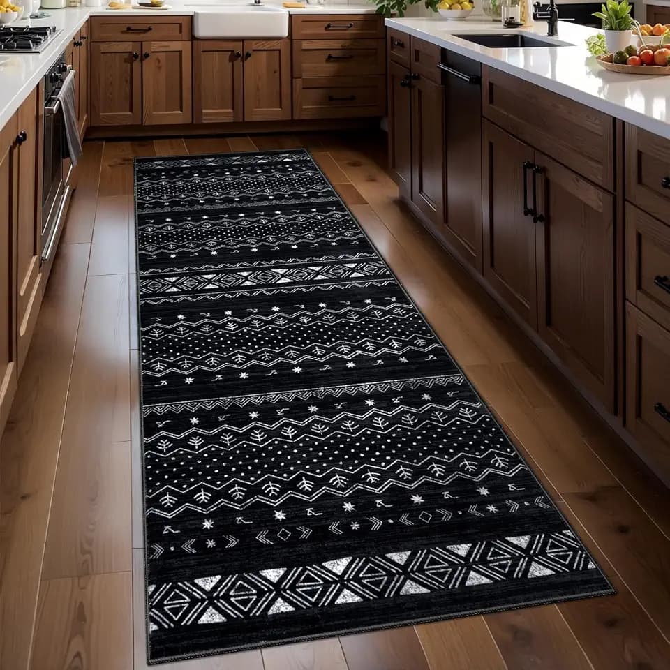 SERISSA 2x6 Washable Non-Slip Boho Runner Rug for Kitchen