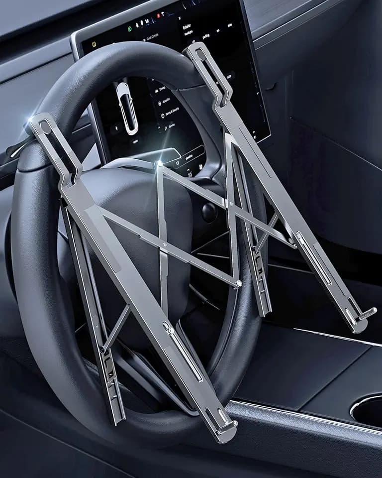 Steering Wheel Laptop Holder for Car SUV Pickup Truck Tesla -Gray