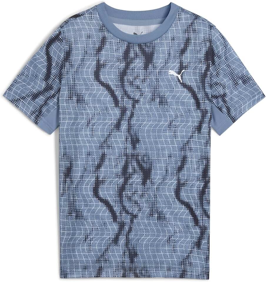 PUMA Boy's Tad ESS AOP Poly Tee B Tees (Pack of 1)