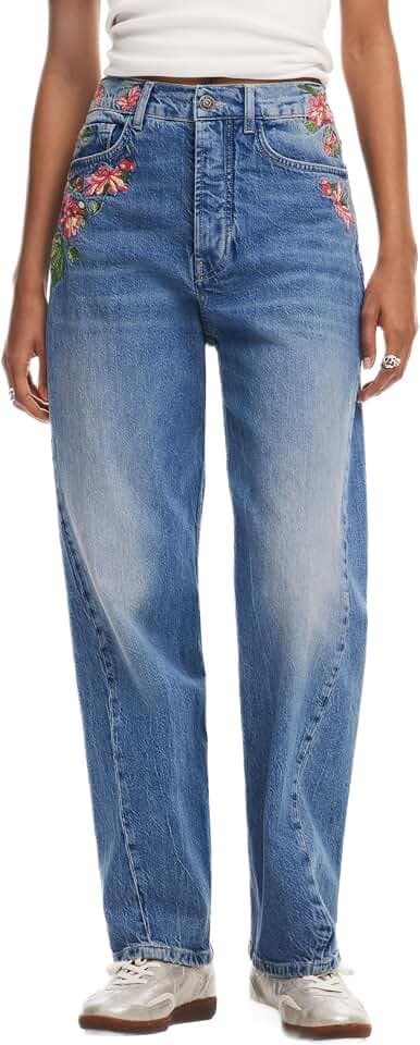 Desigual Damen Jeans Woman Denim Denim Long Trouser