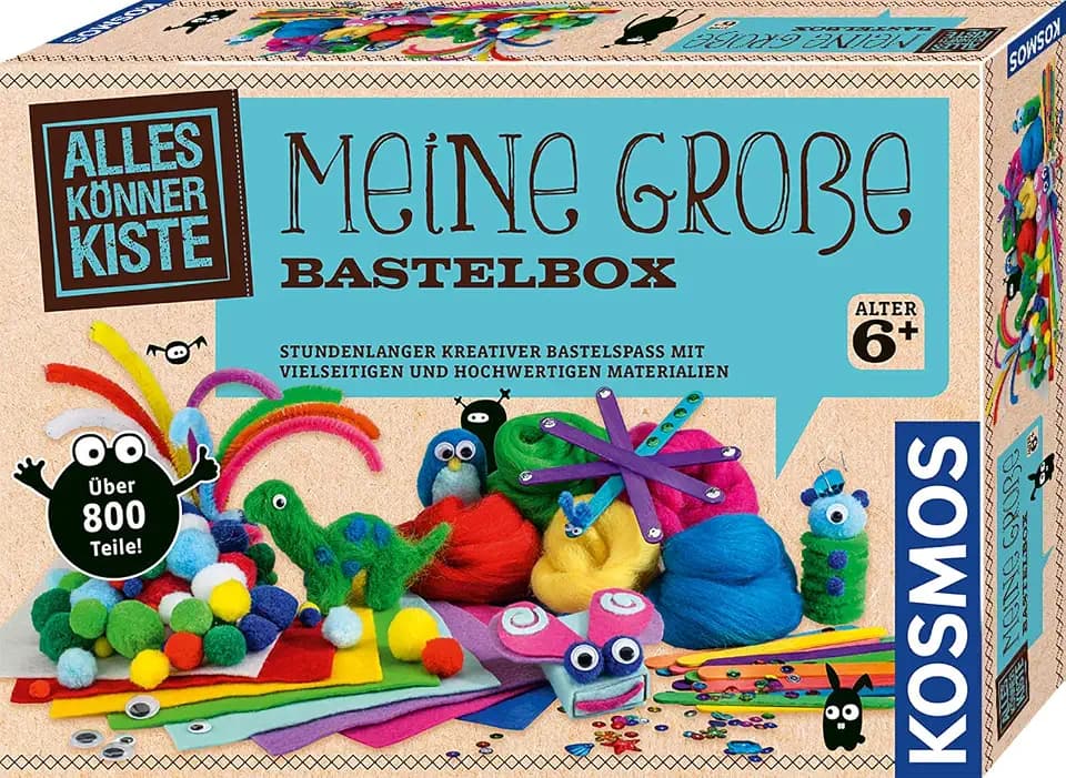 Kosmos AllesKönnerKiste Meine große Bastelbox, Bastel-Set | Bastelsets für Kinder, Bastelmaterial, Bastelzubehör, Bastelbedarf, Basteln für Kinder ab 6 Jahren