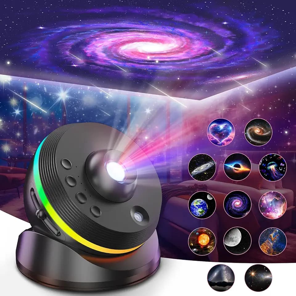Sternenhimmel Planetarium Projektor 13 in 1, HD Galaxie Nachtlicht, Timer