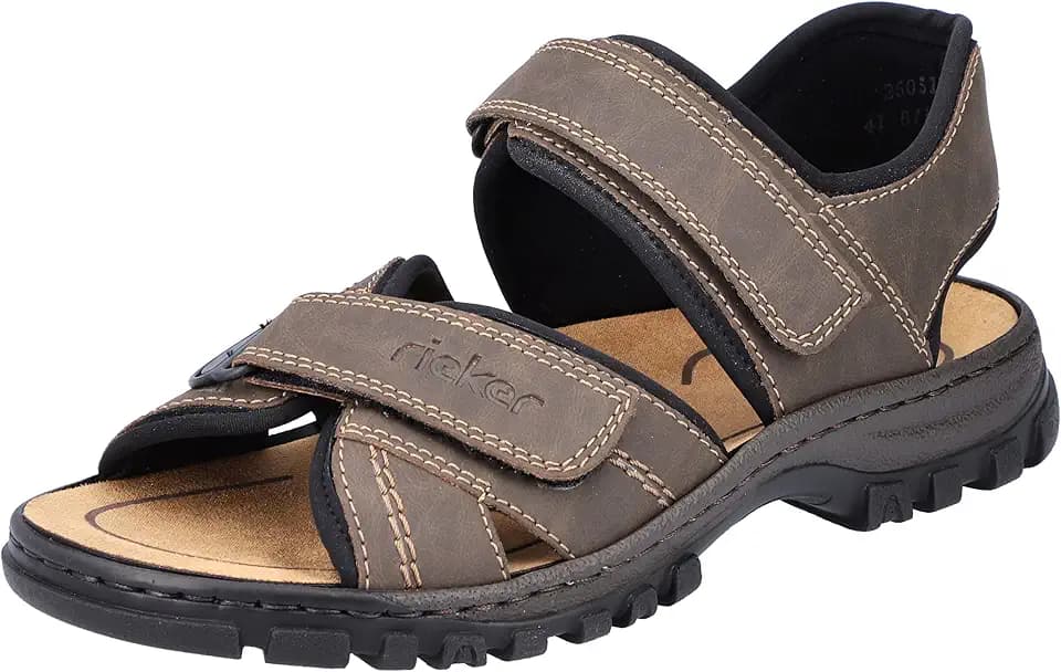 Rieker 25051-01 Herren Sandale Synthetik schwarz