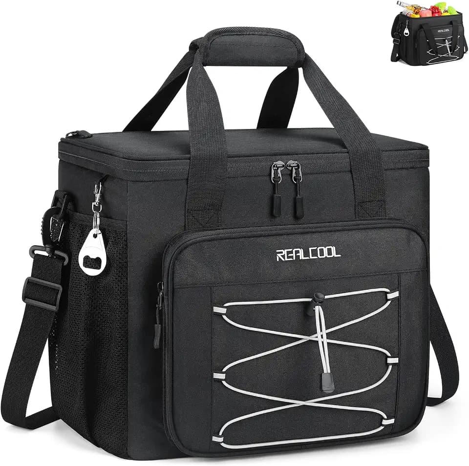 RealCool 35/45 Can Collapsible Soft Cooler Bag, Leakproof Ice Chest