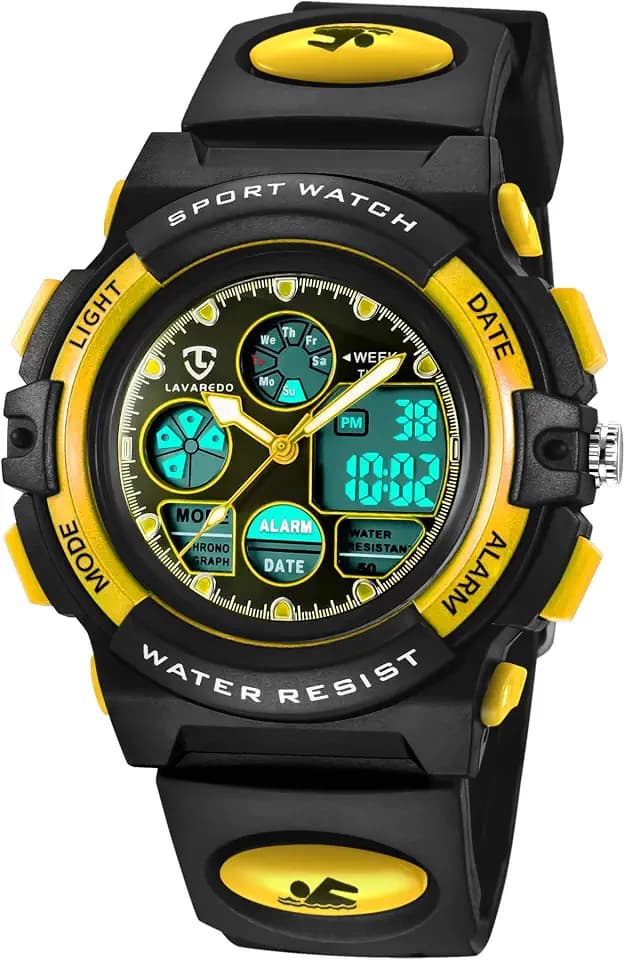 aswan watch Digitaluhr Kinder Mädchen Jungen mit Wecker,Stoppuhr,LED Licht,Datum-Sport Armbanduhr mit Silikonarmband
