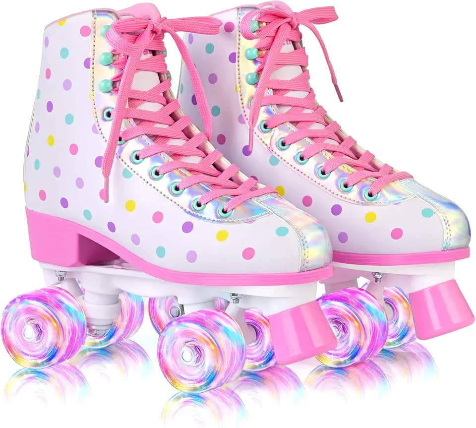 SULIFEEL Roller Skates for Girls and Women with Light up Wheels
