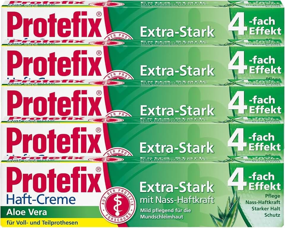 Protefix Haft-Creme Aloe Vera für Voll- und Teilprothesen 5 x 47 g