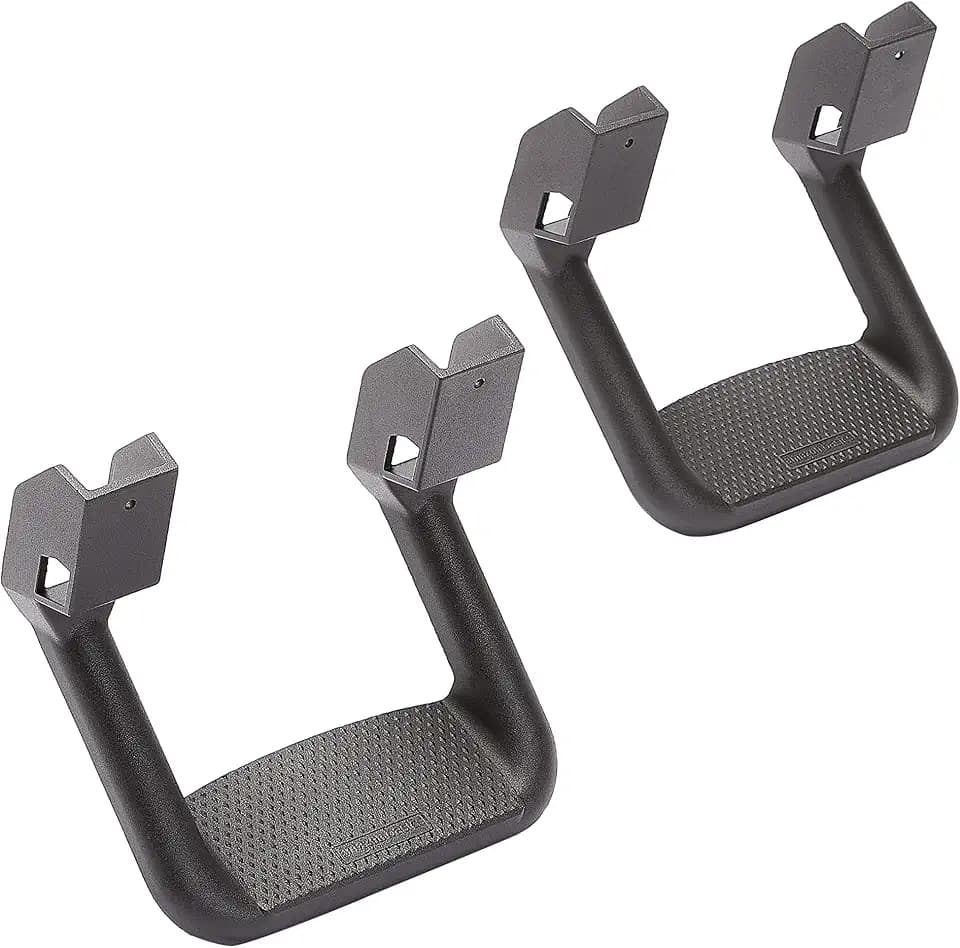 Amazon Basics Black Aluminium Side Step For Vehicle, 10 x 9.5 x 8.75 inches