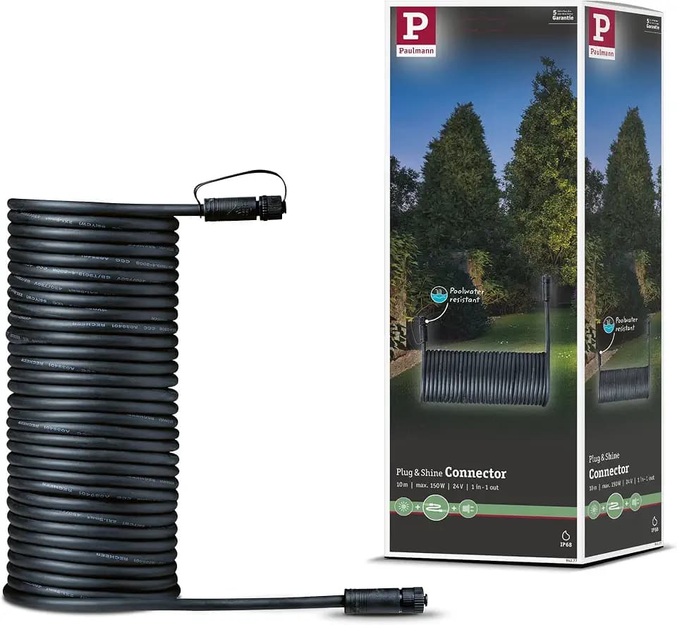 Paulmann 94277 Plug & Shine Kabel 10m IP68 Schwarz