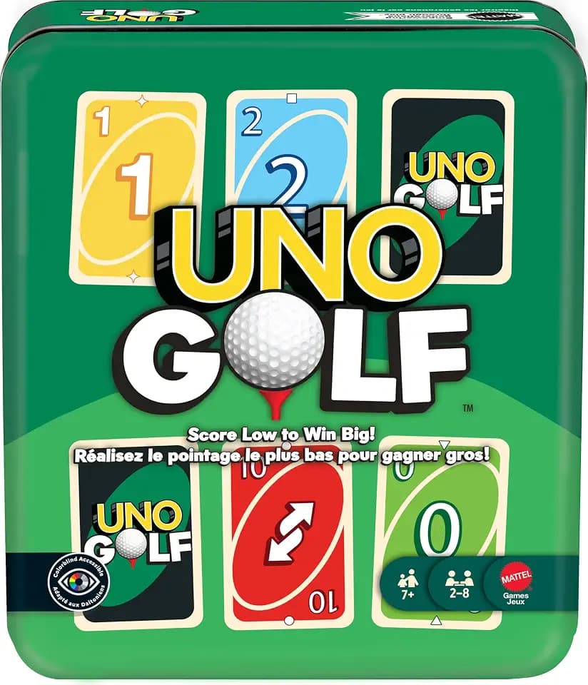 Mattel Games UNO Golf Card Game with Storage Tin