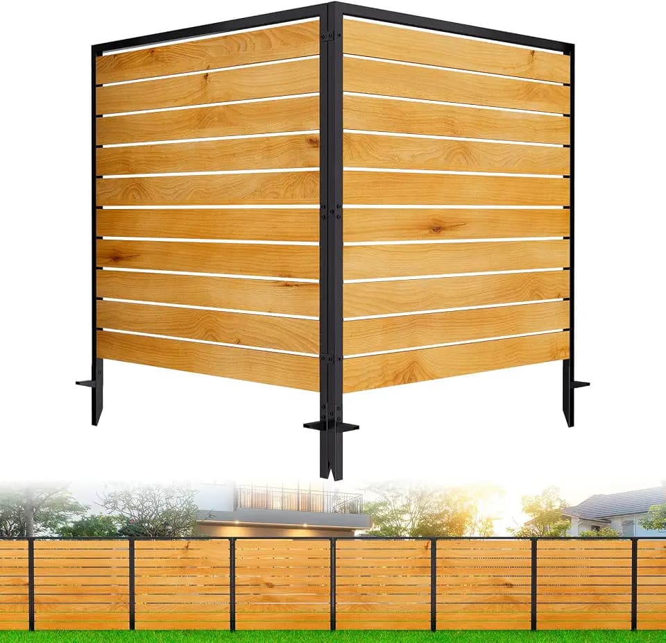 No Dig Wooden Privacy Fence Screen, Outdoor Air Conditioner Fences