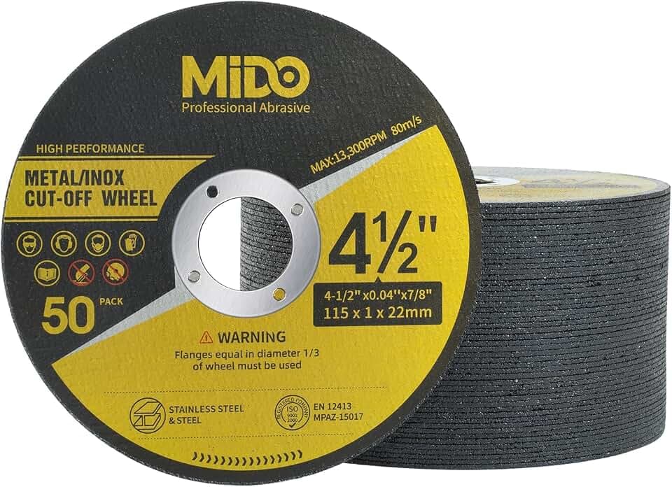 50 PCS Cut Off Wheels Angle Grinder Cutting Disc 4-1/2" x .045" x 7/8" Ultra Thin Cut Off Wheel for Metal