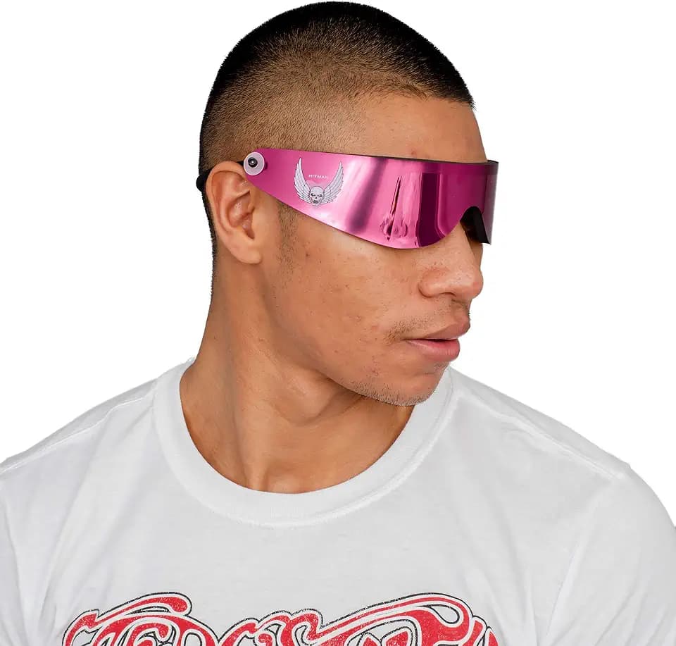 Costume Agent Adult Unisex Bret Hitman Hart Wrestler Replica Wrap Around Halloween Sunglasses