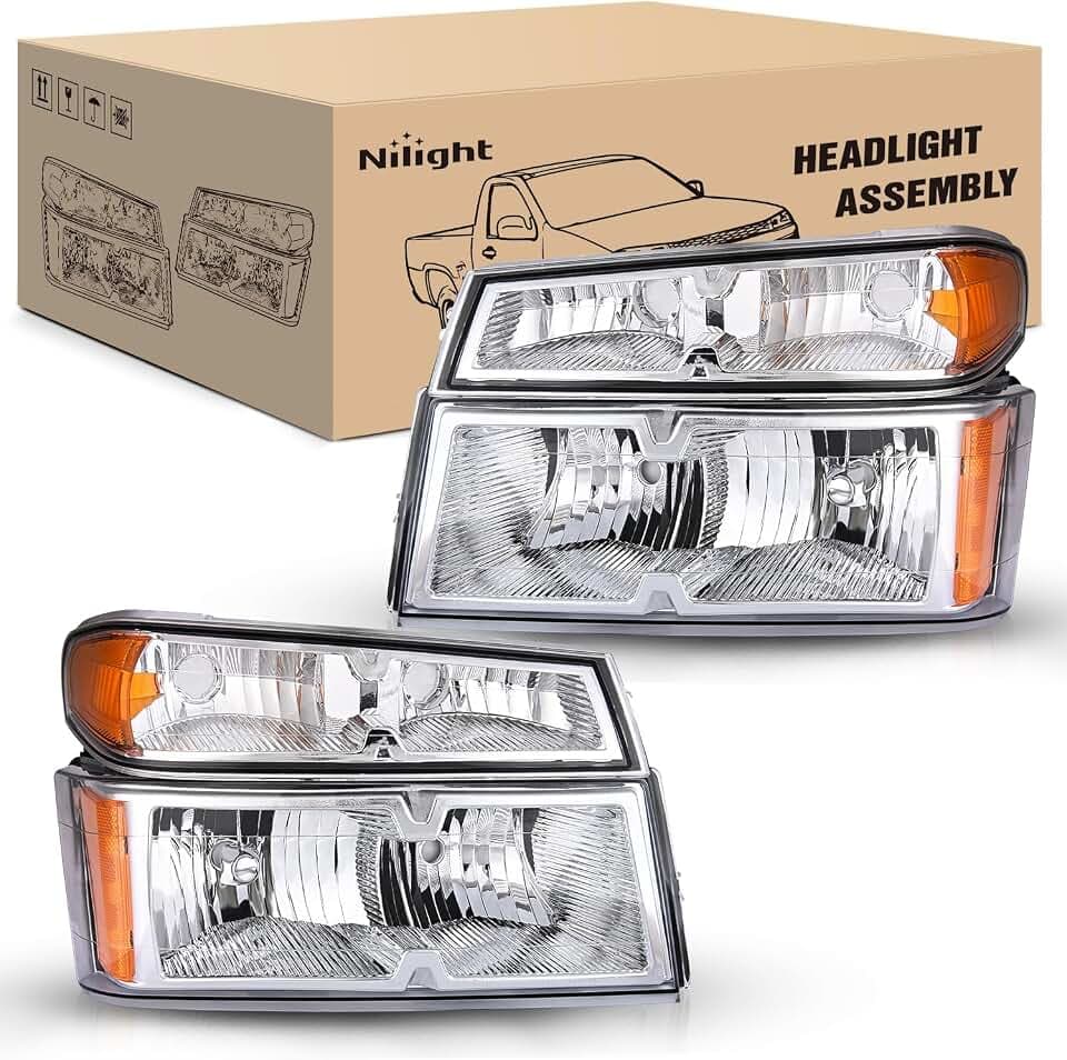 Nilight Headlights Assembly for Chevy Colorado 2004-2012