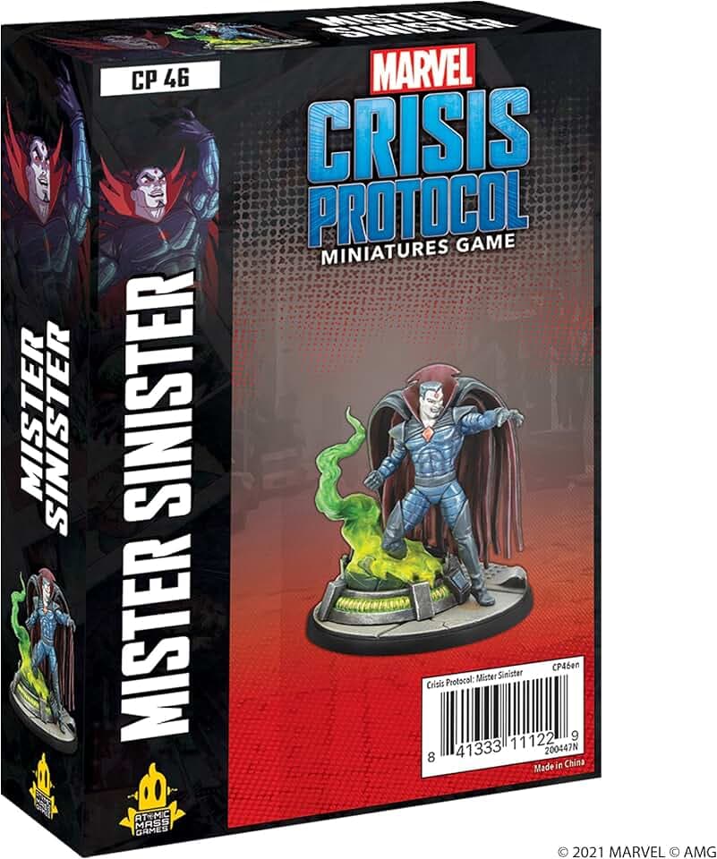 Atomic Mass Games, Marvel Crisis Protocol: Character Pack: Mr Sinister: Marvel Crisis Protocol, Miniatures Game, Ages 10+, 2+ Players, 45 Minutes Playing Time