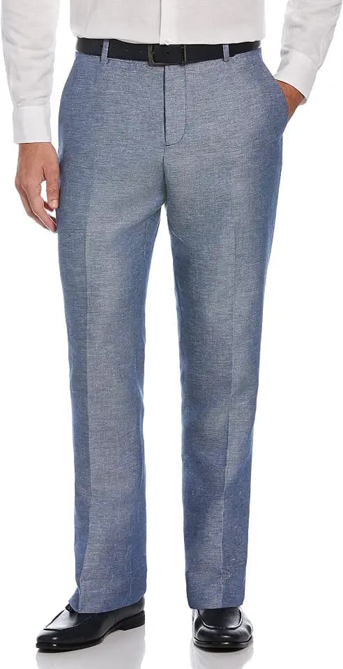 Perry Ellis Men's Modern Fit Linen Blend Pant