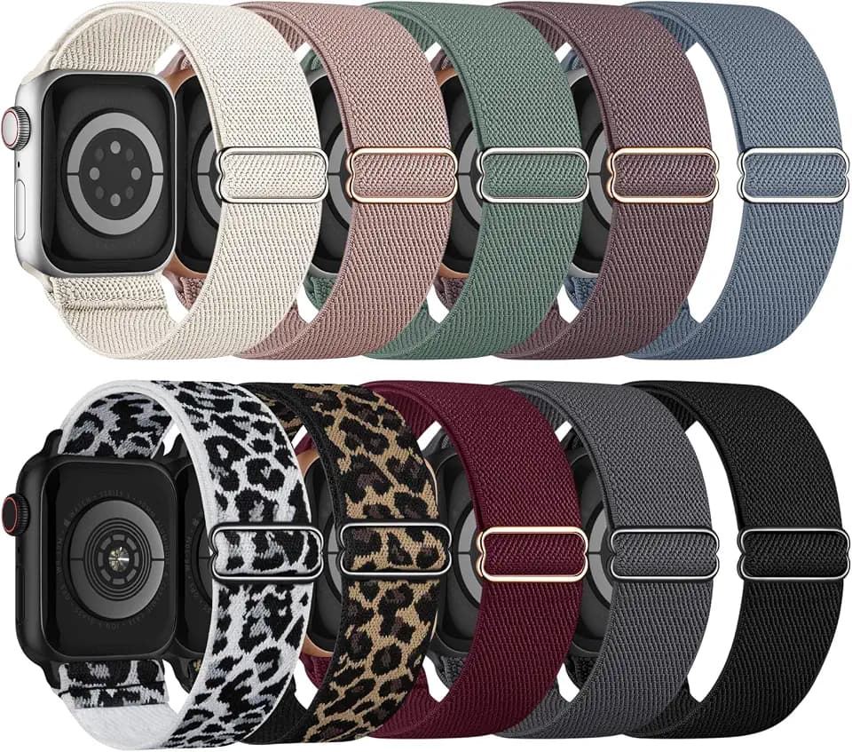 10 Pack Stretchy Bands Compatible with Apple Watch Band Women Men