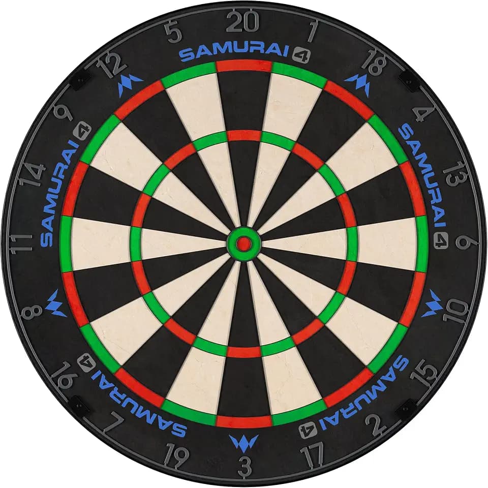 Mission Darts | Samurai 4 | Professionelle Borsten-Dartscheibe | Messerdraht | White OR Graphite Spider Edition