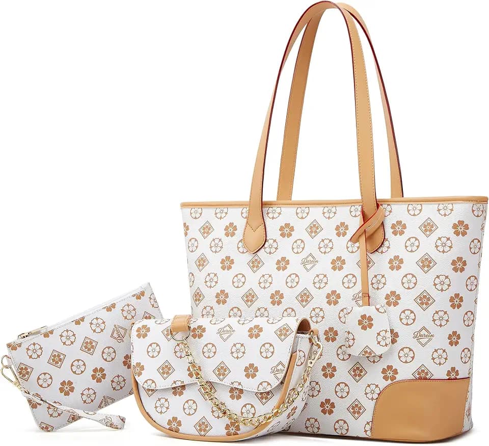 Women Fashion Handbags Tote Bag Shoulder Bags Top Handle Satchel Purse Set