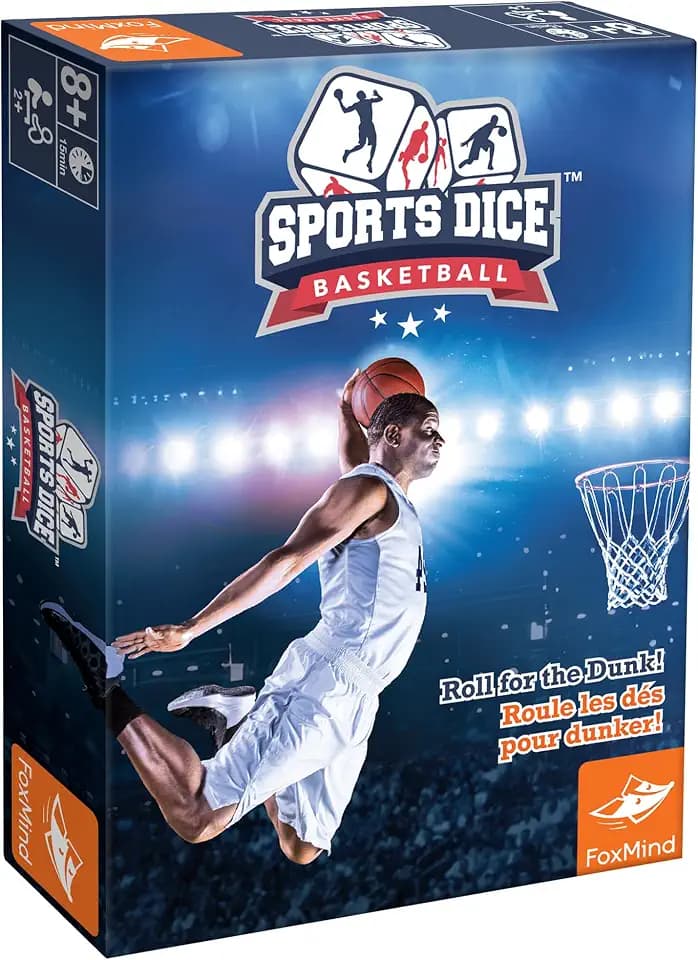 FoxMind Games: Sports Dice Basketball, a Fast-paced dice Game for Kids and Adults. Race to Score Points and Win The Game. Easy to Learn, exciting to Play. 2–4 Players Ages 8+