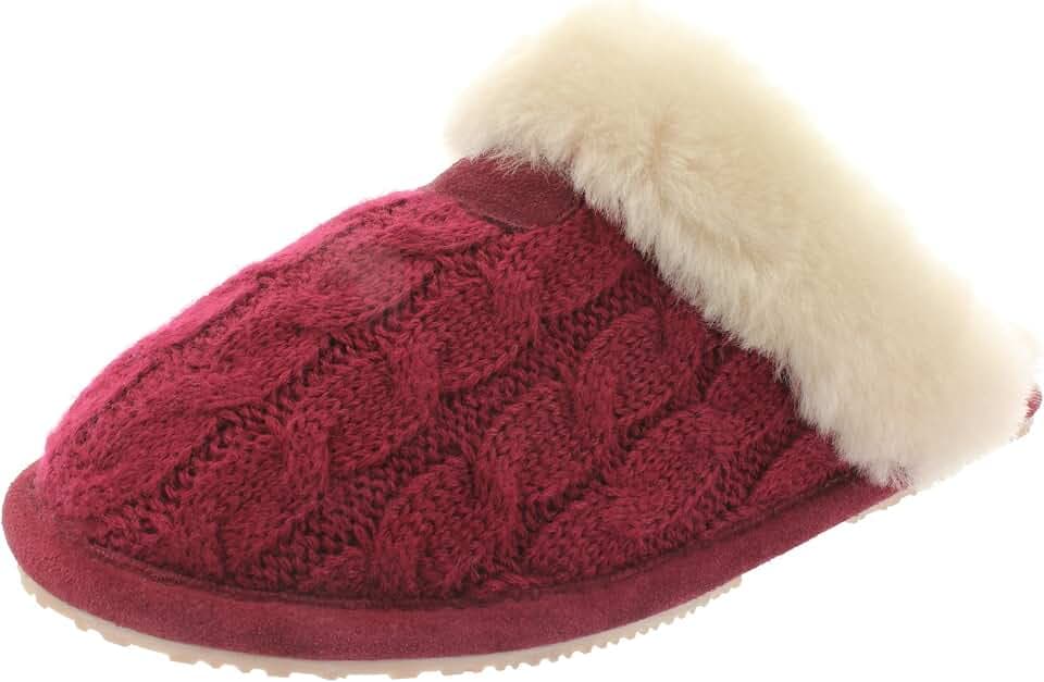 Pantoffeln Hausschuhe Lamb FUR Slipper 35217 Rot 38