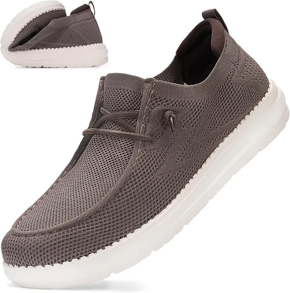 Wide Toe Box Shoes for Men Extra Wide Width Diabetic Shoes Men's Loafers & Slip-ons Arch Support Plantar Fasciitis Walking Loafers