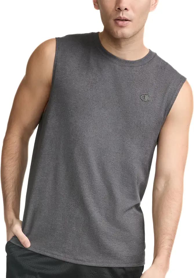 Champion Men's Muscle Tank, Classic Graphic Muscle Tee, Sleeveless T-shirt for Men (Reg. Or Big & Tall)