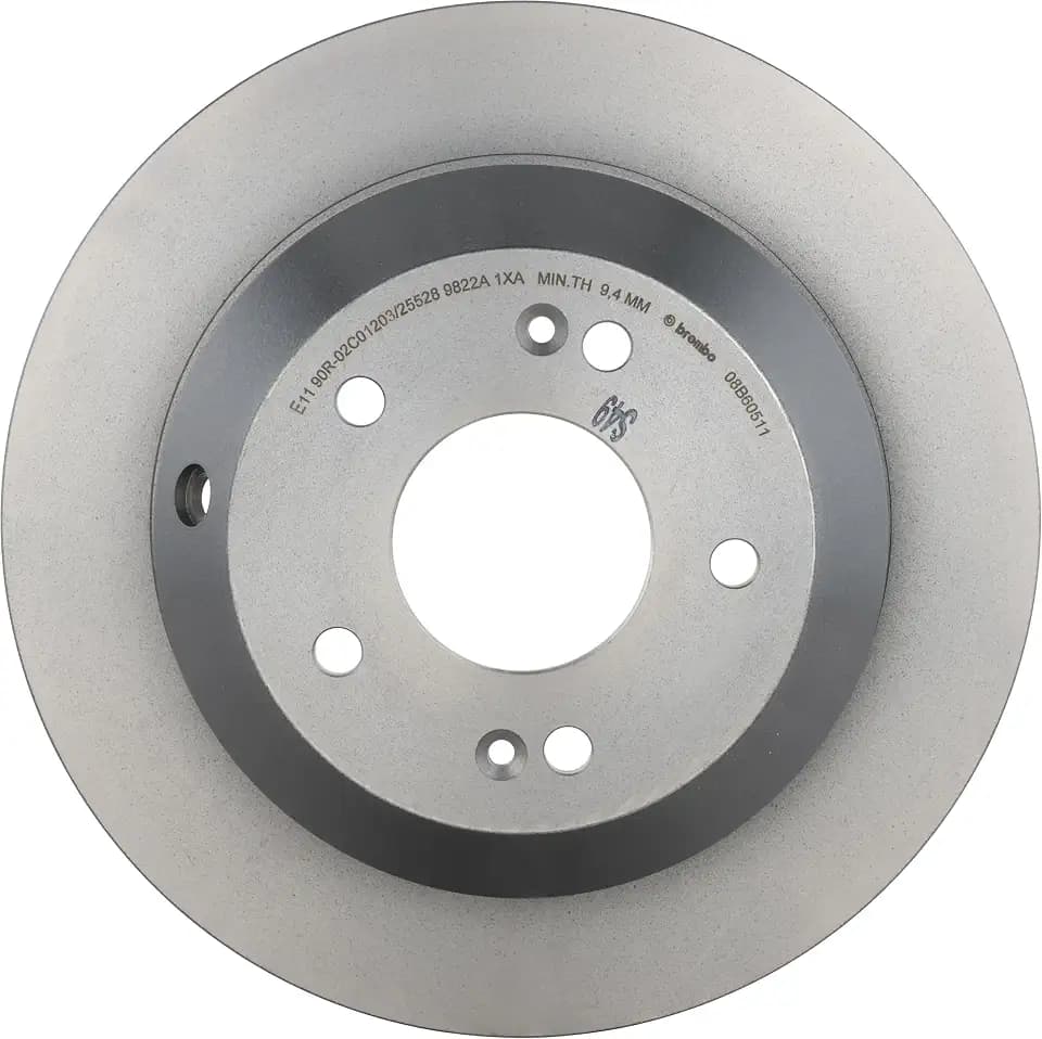 Brembo 08.B605.11 UV Coated solid Rear Brake Rotor HYUNDAI/HYUNDAI (BEIJING)/INOKOM/KIA/KIA (DYK) OE# 584112P000