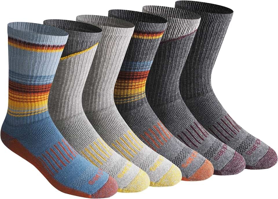 Dickies Men's Dri-tech Original Moisture Control Crew Socks, Available in M-xxl (6, 12, 18 Pairs)