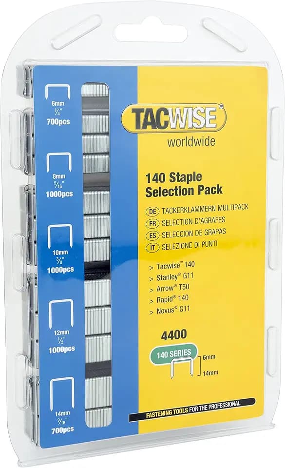 Tacwise 0350 Typ 140 / 6–14mm Verzinkte Heftklammern Multipack, 4400 Stück