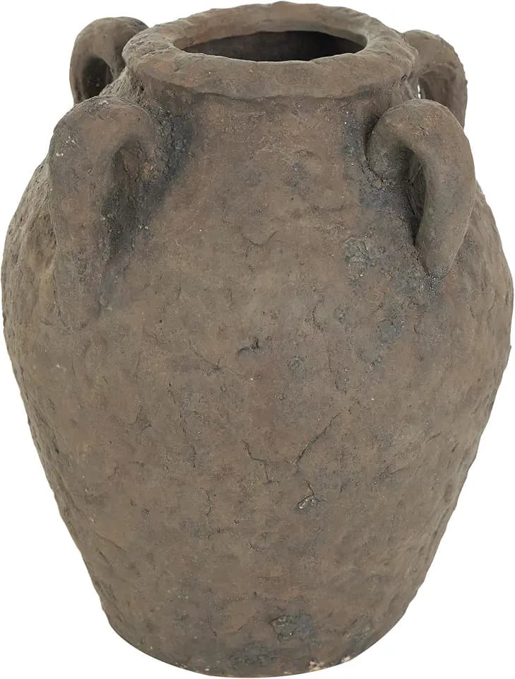Deco 79 Ceramic Vase, Vase 10" x 10" x 12", Dark Brown