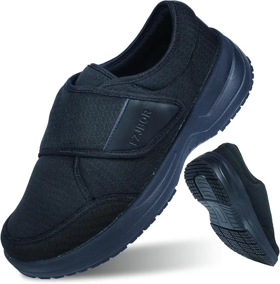 Extra Wide Diabetic Shoes Men Women, Orthopedic Walking Shoes Hook & Loop