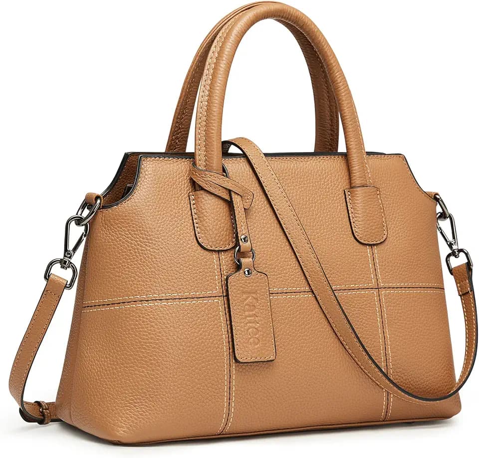 Kattee Meduim Leather Handbags, Soft Hobo Shoulder Crossbody