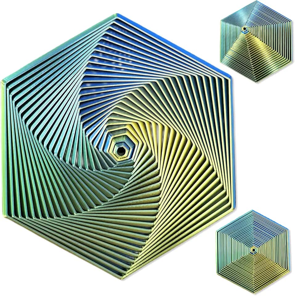 Echehi Gradient Fractal Fidget Hexagons für Kinder und Erwachsene