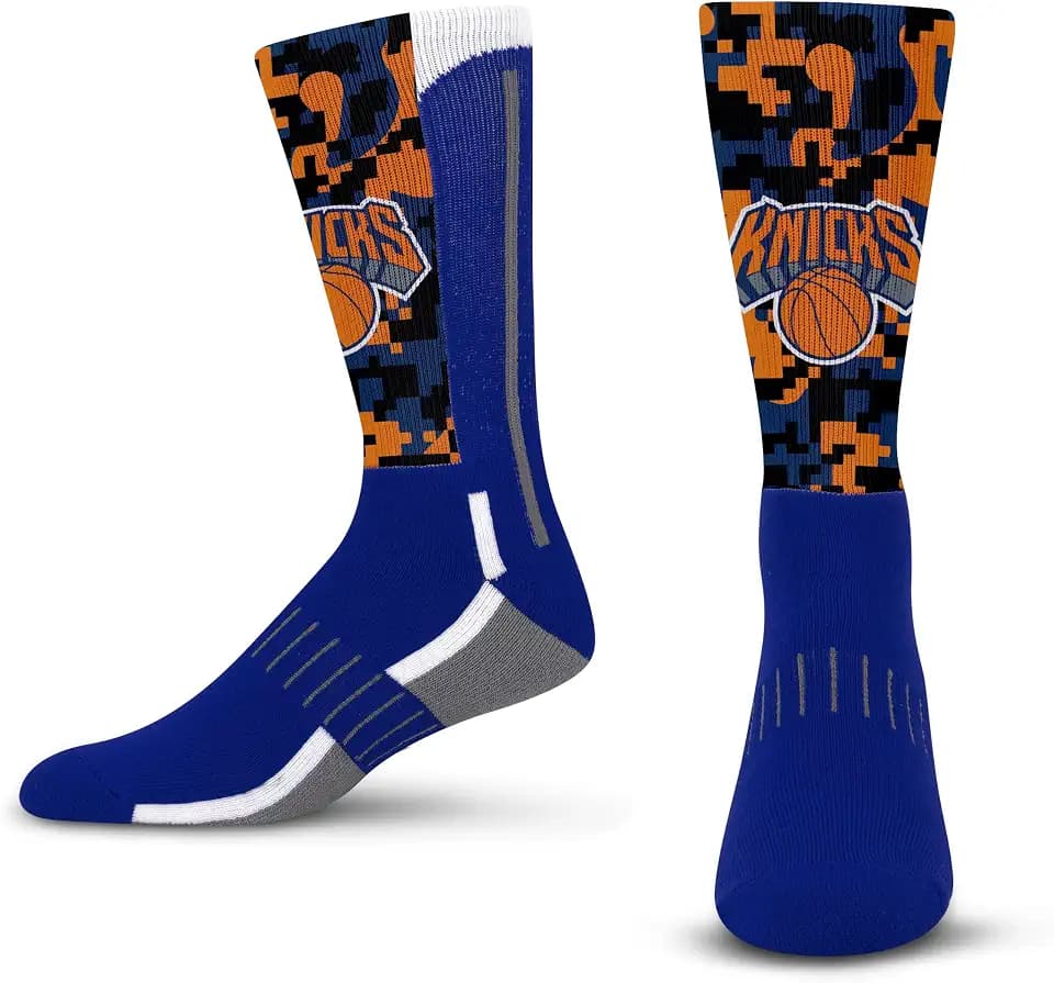 For Bare Feet NBA Unisex Kids Nba Digi Mashup Crew Sock Youth