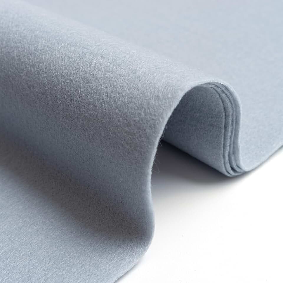 IPEA Filzstoff Grau - Großes Stück 190 x 100 cm - Made in Italy - Weicher Filz Stoff Uni für Kleidung, Accessoires, Dekorationen, Kreationen, Patchwork - Stoff zum Nähen - Bastelfilz