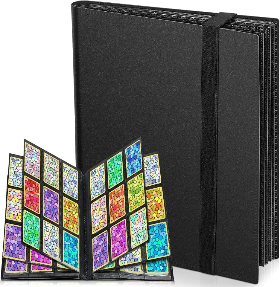 Zivacate Sammelalbum Karten, 24 Blätter 432 Taschen, 9 Seitlich