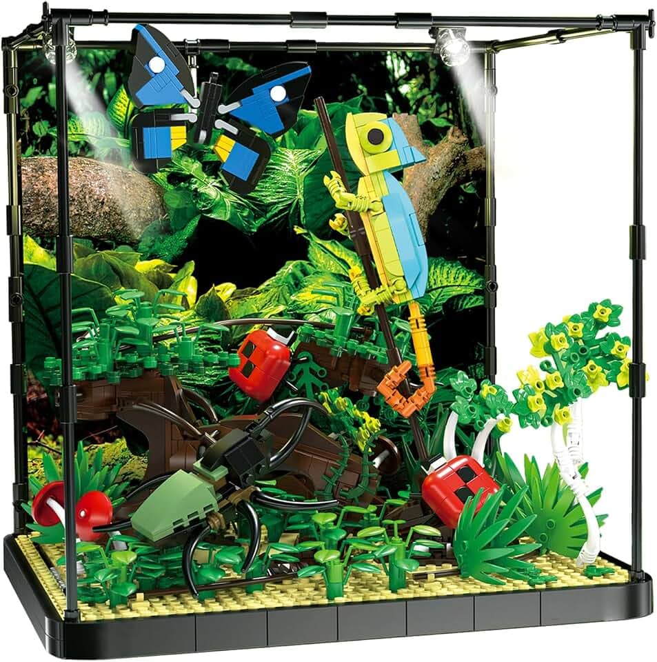 Blumen Insekten Tank Bauset kompatibel mit Lego für Adutls,Creator Baukasten für Jungen und Mädchen ab 12 Jahren 1284 PCS