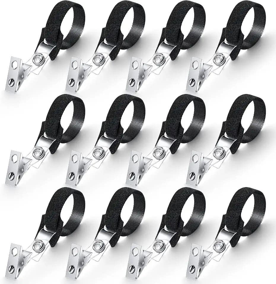 Yinkin 12 Pcs Hose Holder Clip Oxygen Tube Clips Entanglement Proof Hose Holder Secure for Uninterrupted Sleep Supplies(Black)