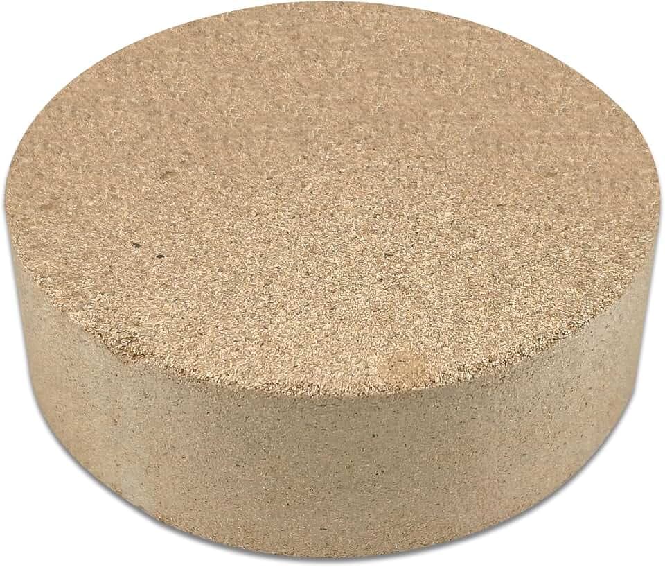 Schornstein Verschluss Ofenrohr Abdeckung Schornsteinverschluss Stein - Ø 150mm Ofenrohr Blinddeckel, Kaminlochdeckel Schamottstein Rund Kaminrohr, Vermiculite Platten Rund, Kaminloch (Ø150x50 mm)