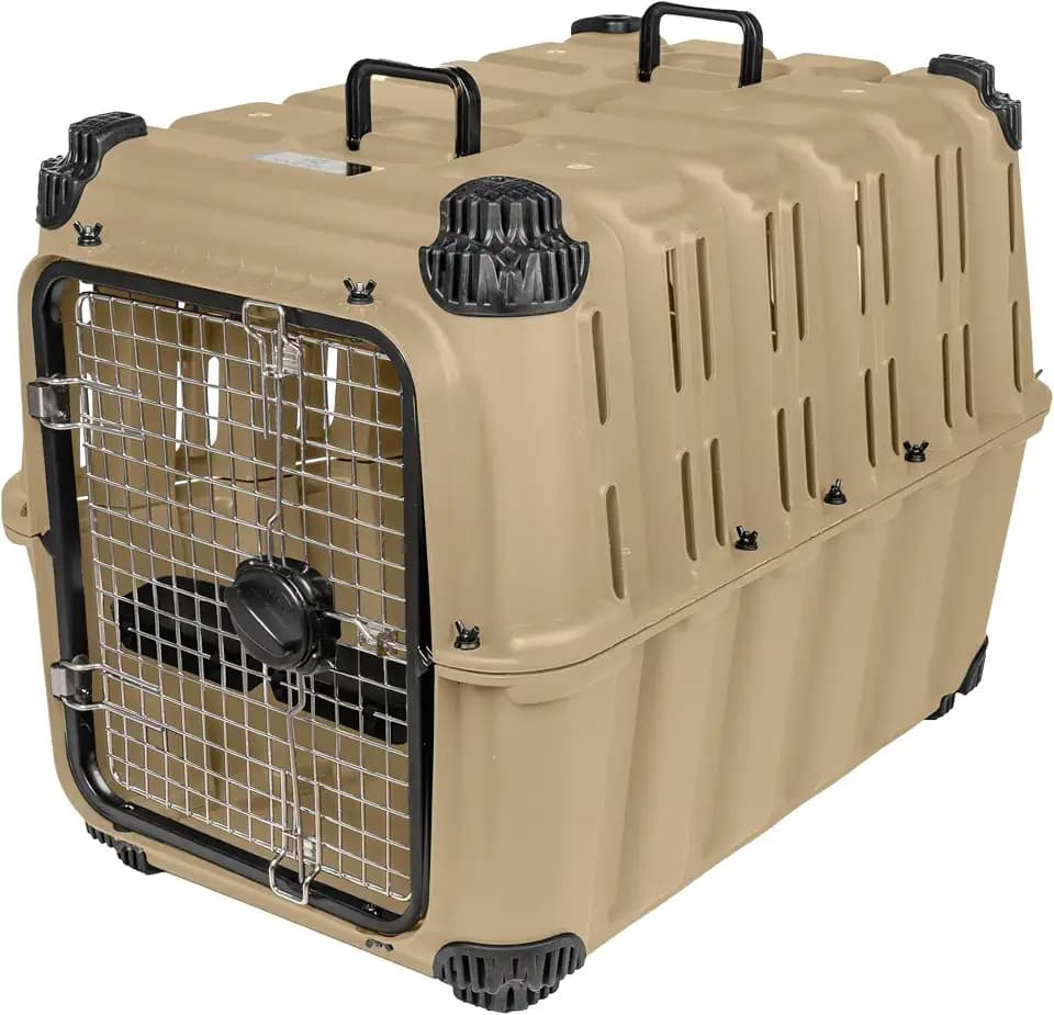 Mammoth Guardian Dog Kennel 36" Heavy Duty Travel & Outdoor Crate for Puppies, Small, Medium & Large Dogs, Secure 3 Bolt Lock, Adventure Ready for Hunting, Camping & Offroad – Desert Sand Tan