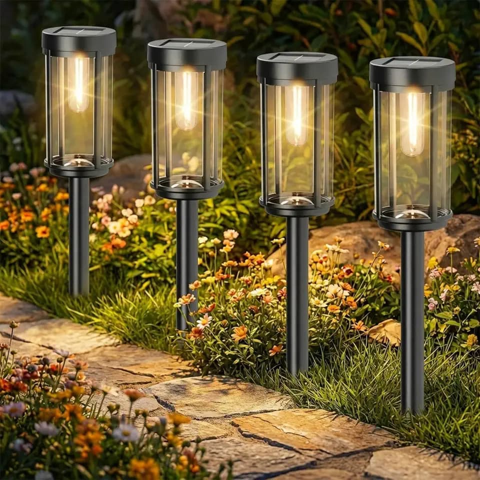 Sparkblaze Solar Pathway Lights Outdoor, 12 Pack, Warm White