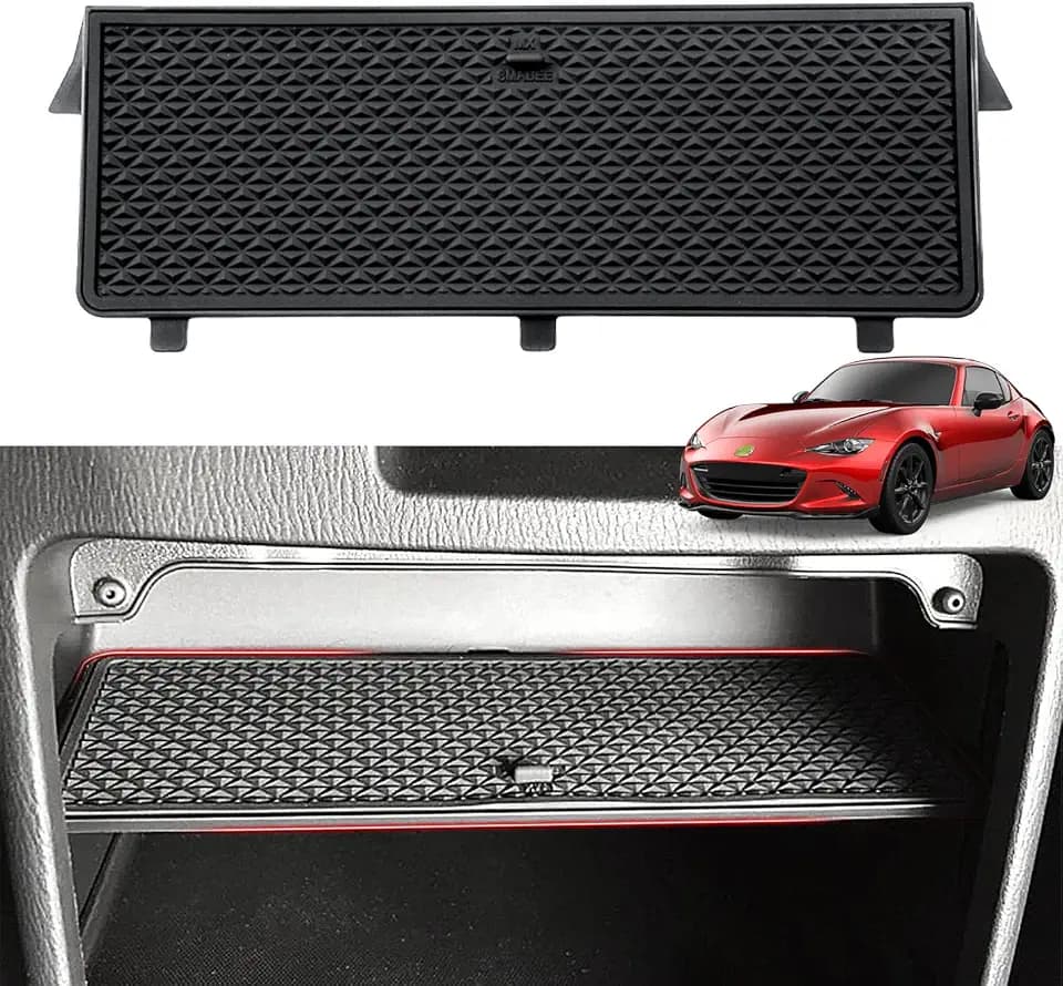 Autorder Center Console Organizer for 2016-2025 2026 Mazda MX-5 RF Miata Interior Accessories Glove Box Insert Tray Partition Panel with Built in Scratch Resistant Non Slip Silicone Pad