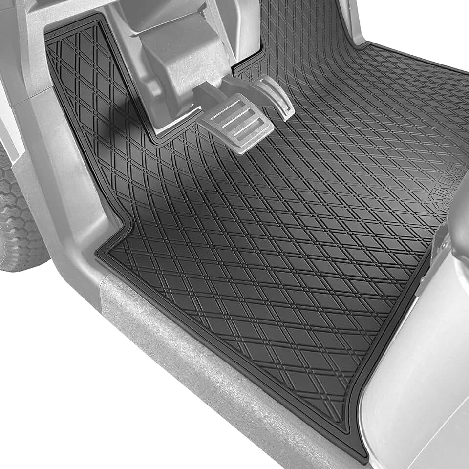 Xtreme Golf Cart Floor Mat Compatible with 2024+ EZGO RXV & Valor - Black