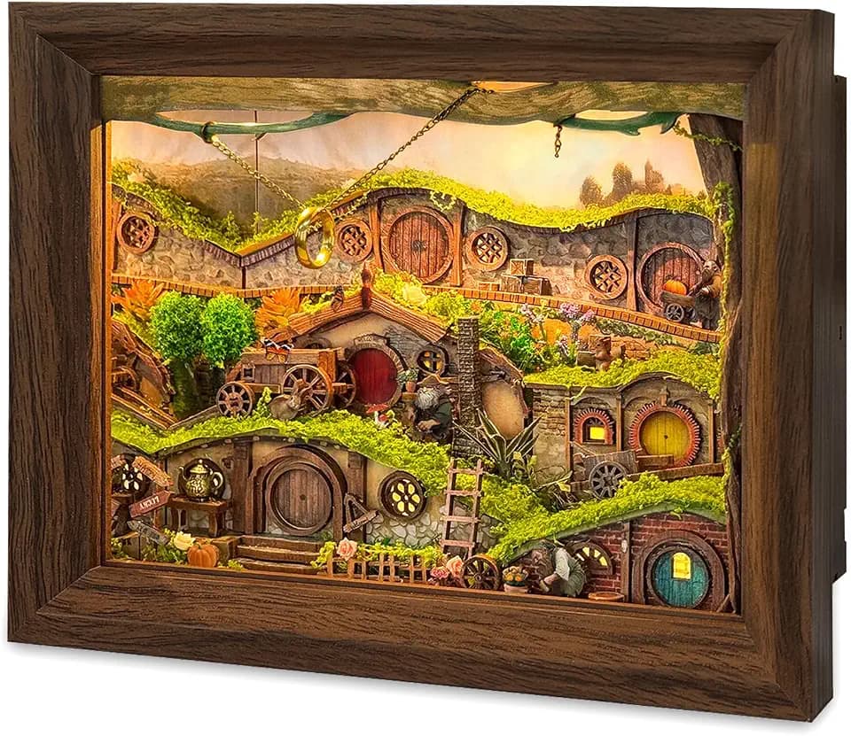 The Magic Ring Hamlet DIY Miniature House Shadow Box Kit