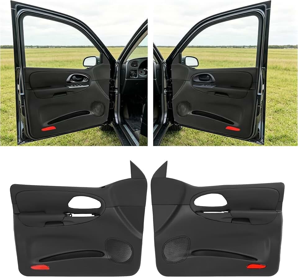 ALMULOO Inner Door Panel Compatible with 2002-2009 Chevy Trailblazer