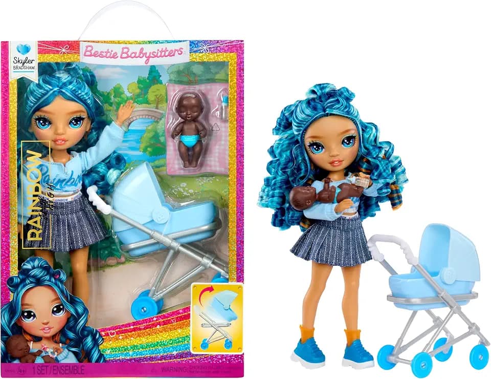 Rainbow High Jr. High Bestie Babysitters – Skyler Bradshaw, 9” Fashion Doll