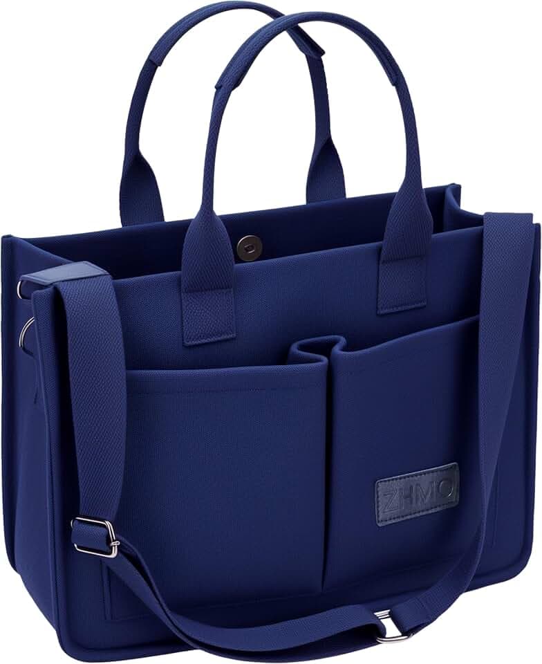 ZHMO Canvas Tote Bag for Women,Women's Bags Crossbody Bags Work Laptop Tote Bag Large Handbags Purse for Travel Nurse Teacher